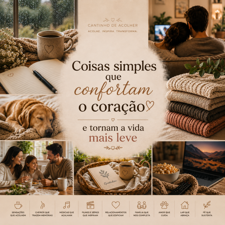 Coisas simples que confortam o coração e tornam a vida mais leve - Cantinho de Acolher
