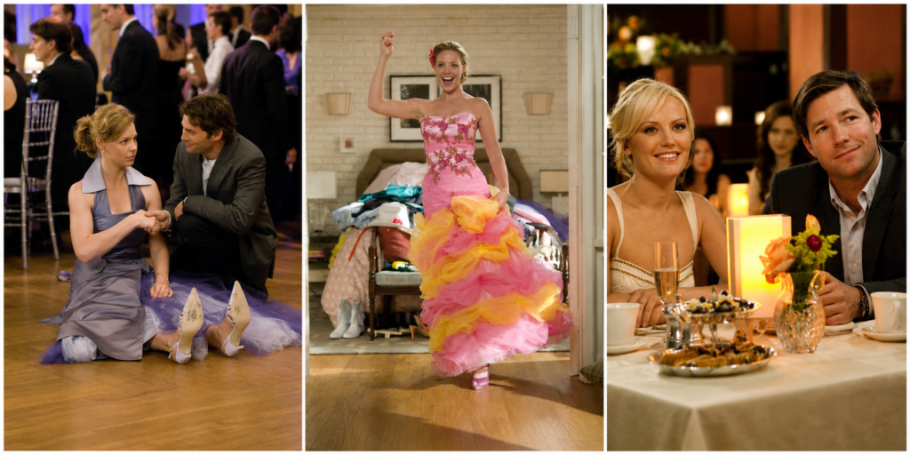 Cenas do filme Vestida para Casar (27 Dresses), estrelado por Katherine Heigl. Uma clássica comédia romântica sobre casamentos, amizade, amor e recomeços.
