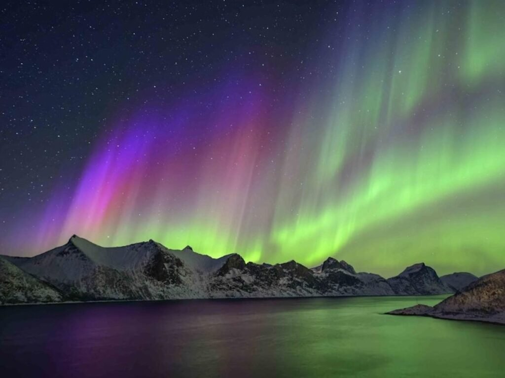 Aurora boreal no Canadá, ilustrando o momento citado no dorama O Amor Pode Ser Traduzido?