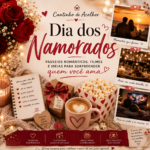 Capa de artigo sobre Dia dos Namorados com ideias de passeios românticos, filmes para assistir em casa e formas de surpreender quem você ama.
