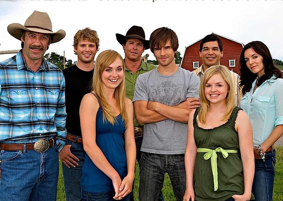 Elenco de Heartland na primeira temporada, série canadense sobre cavalos, família e vida no rancho.