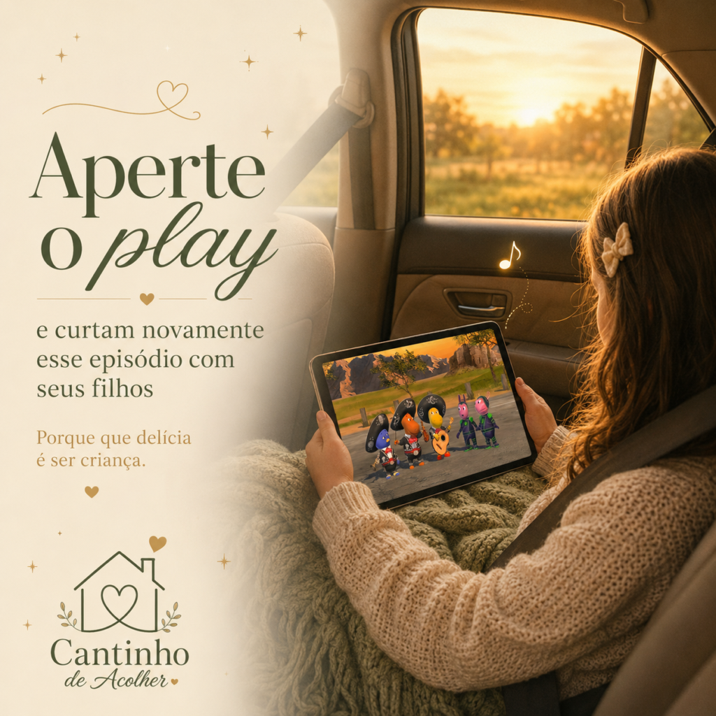 Menina assistindo desenho no tablet dentro do carro, representando memórias da infância e a importância de deixar as crianças serem crianças.