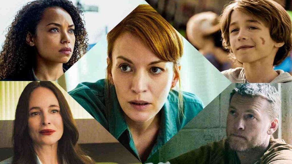 Colagem de personagens de Eu Vou Te Encontrar, série de suspense da Netflix baseada em Harlan Coben.