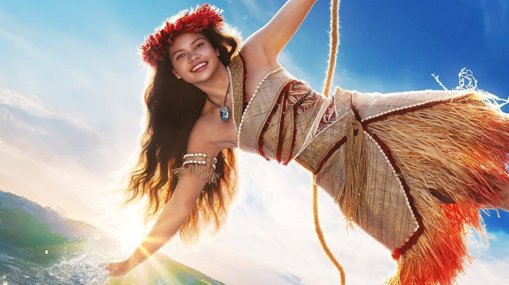 Catherine Laga’aia como Moana em cena do live-action de Moana