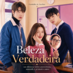 Capa do artigo sobre o dorama Beleza Verdadeira, com Lim Ju-kyung, Lee Su-ho e Han Seo-jun em um cenário escolar.