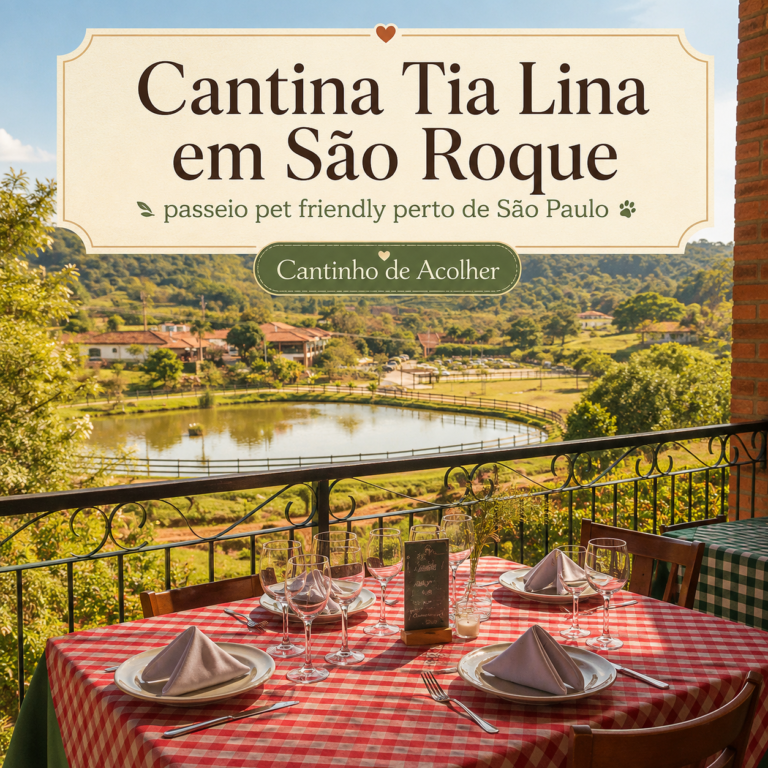 Cantina italiana e paisagem da Cantina Tia Lina em São Roque, passeio pet friendly perto de São Paulo.