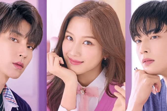 Han Seo-jun, Lim Ju-kyung e Lee Su-ho, protagonistas do dorama Beleza Verdadeira.