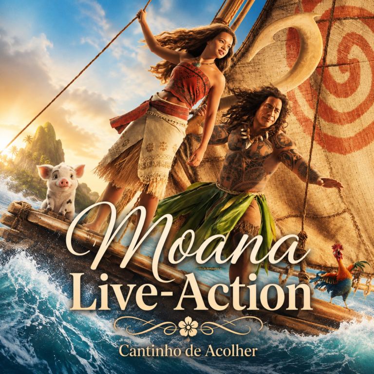 Capa do artigo Moana live-action vale a pena, com Moana e Maui em uma aventura no mar