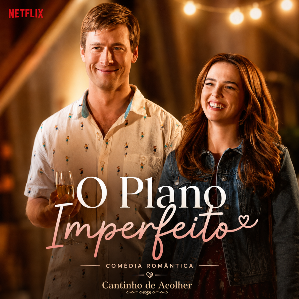 Zoey Deutch e Glen Powell em O Plano Imperfeito, comédia romântica da Netflix.