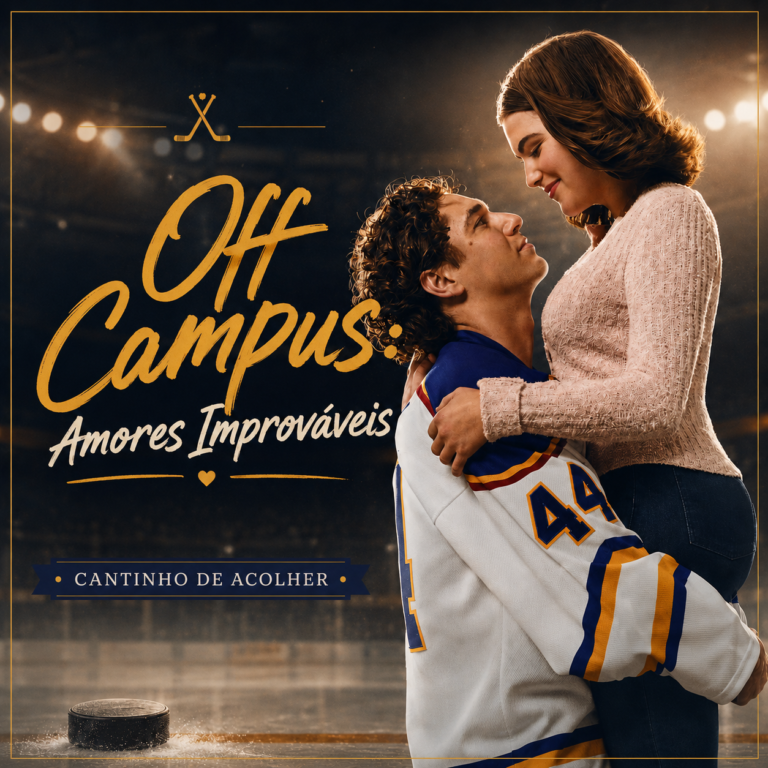 Hannah Wells e Garrett Graham em Off Campus: Amores Improváveis, série do Prime Video baseada no livro O Acordo, de Elle Kennedy.