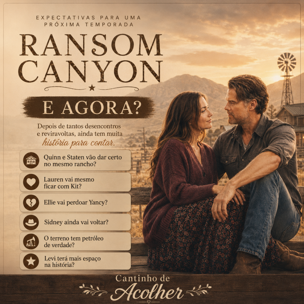 Arte sobre as principais histórias que ficaram em aberto para uma possível próxima temporada de Ransom Canyon.