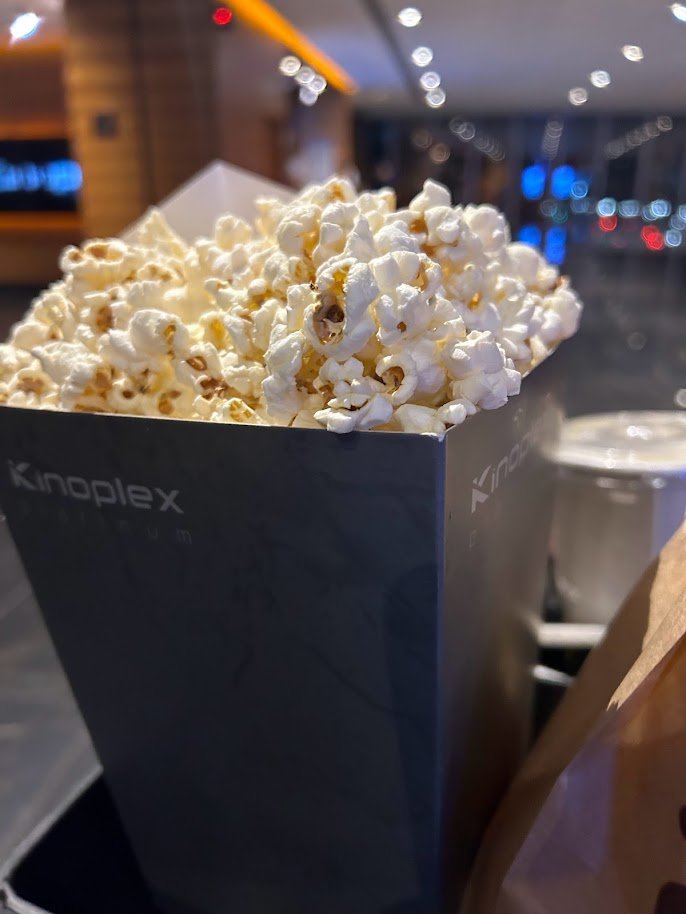 Pipoca servida no Kinoplex Parque da Cidade em São Paulo